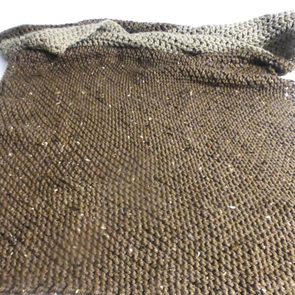 Brown Handmade KNITTED BLANKET Lap Blanket Pet Blanket Dog Blanket Dog Bed - Picture 3 of 3